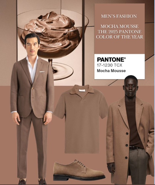 mocha mousse men' outfits