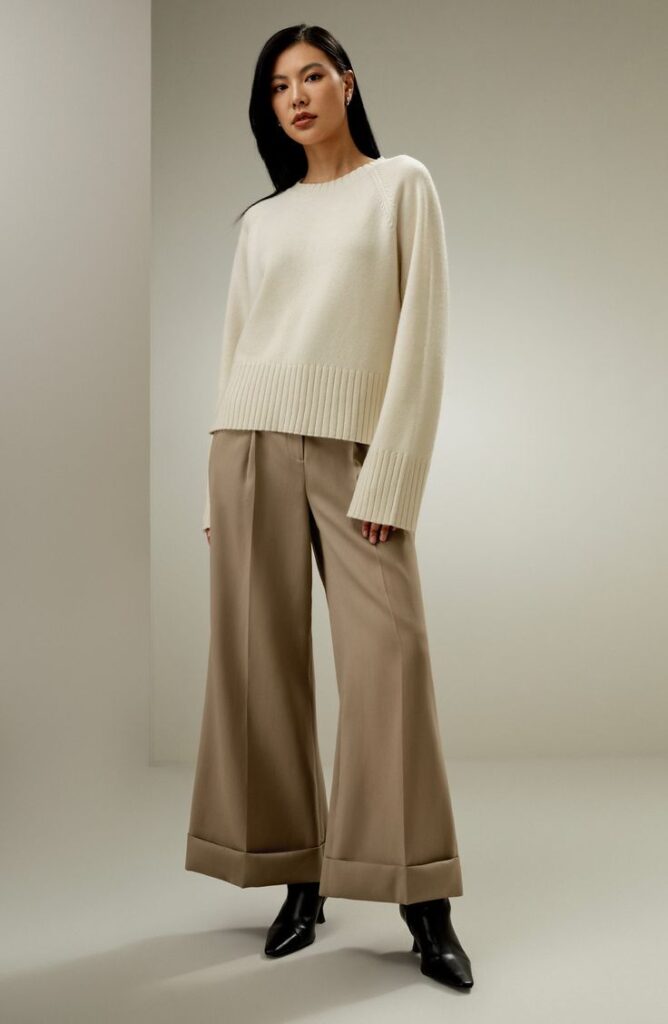 Crafted from luxe merino wool and cashmere this…