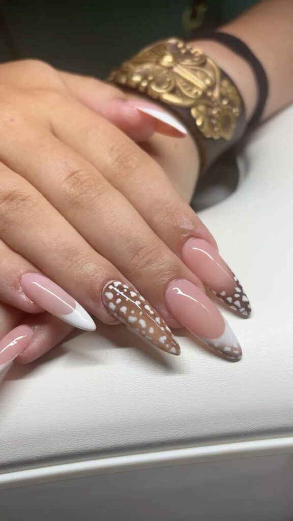 Deer print nail inspo inspiration