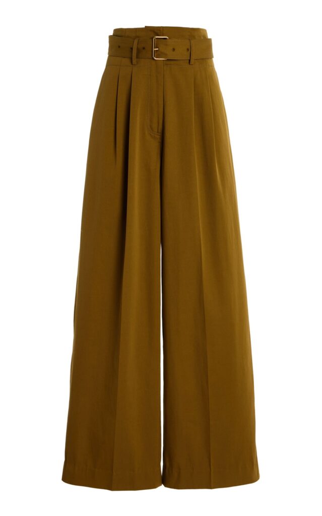 .JOSEPH Mawn Plissé-Jacquard Wide-Leg Pants